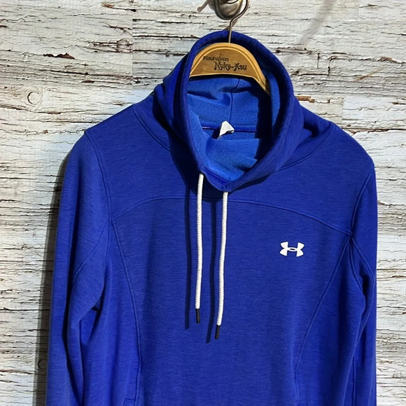 Under Amour blue pull  over hoodie size medium - Picture 3 of 9